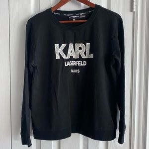 Karl lagerfeld paris black crew neck